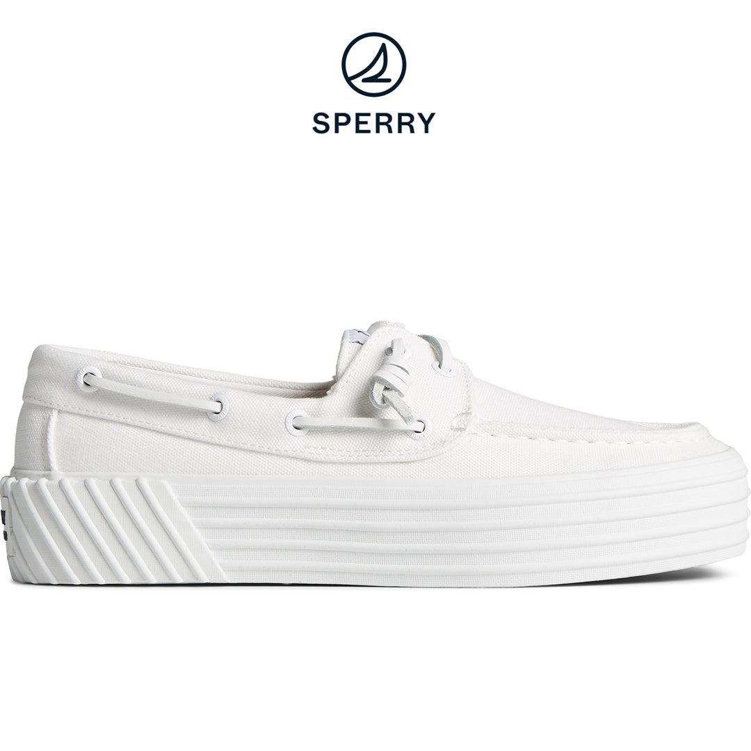 Sperry Women's Bahama 2.0 SeaCycled™ Platform Sneaker White (STS88713)