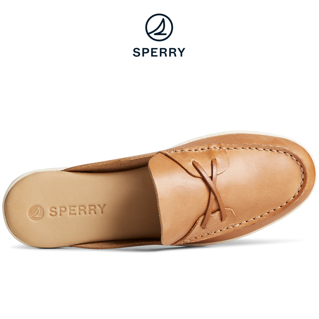 Sperry Women's Mulefish Leather Boat Shoe Tan (STS88718)