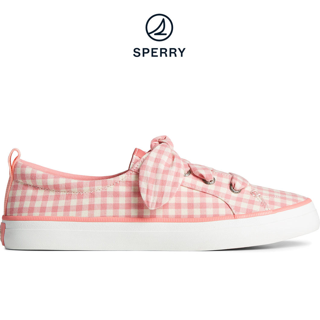 Sperry Women's SeaCycled™ Crest Vibe Gingham Sneaker Pink (STS88725)