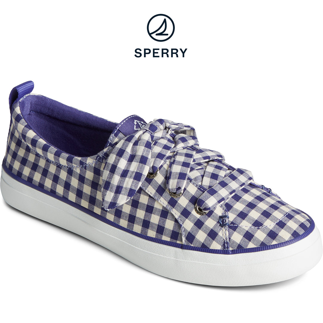 Sperry Women's SeaCycled™ Crest Vibe Gingham Sneaker Blue (STS88726)