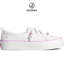 Load image into Gallery viewer, Sperry Women&#39;s Crest Vibe Beaded Platform Canvas Sneaker White (STS88735)
