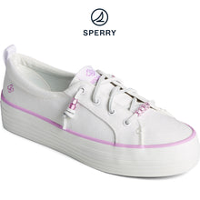 Load image into Gallery viewer, Sperry Women&#39;s Crest Vibe Beaded Platform Canvas Sneaker White (STS88735)
