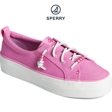 Load image into Gallery viewer, Women&#39;s Crest Vibe Beaded Platform Canvas Sneaker Pink (STS88737)
