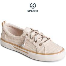 Load image into Gallery viewer, Sperry Women&#39;s SeaCycled™  Pier Wave Basket Weave Shimmer Sneaker Cream (STS88795)
