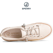 Load image into Gallery viewer, Sperry Women&#39;s SeaCycled™  Pier Wave Basket Weave Shimmer Sneaker Cream (STS88795)
