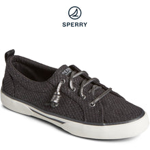 Load image into Gallery viewer, Sperry Women&#39;s SeaCycled™  Pier Wave Basket Weave Shimmer Sneaker Black (STS88796)
