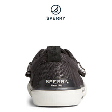 Load image into Gallery viewer, Sperry Women&#39;s SeaCycled™  Pier Wave Basket Weave Shimmer Sneaker Black (STS88796)
