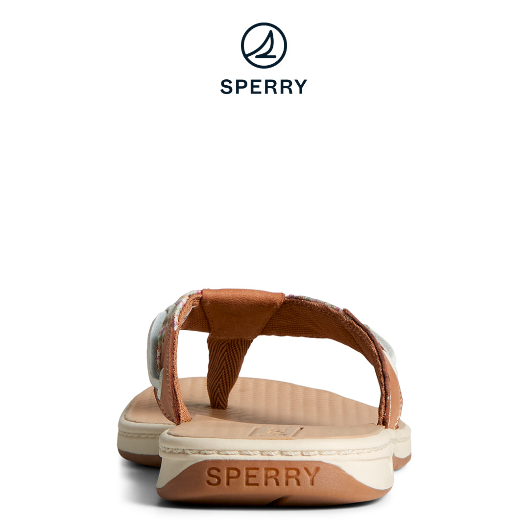 Sperry Women's Seafish Resort Leather Flip Flop Sahara (STS88818)