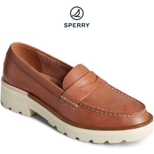 Load image into Gallery viewer, Sperry Women&#39;s Chunky Penny Leather Loafer Tan (STS88880)
