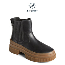 Load image into Gallery viewer, Sperry Women&#39;s Highland Chelsea Chunky Leather Boot Black (STS88884)
