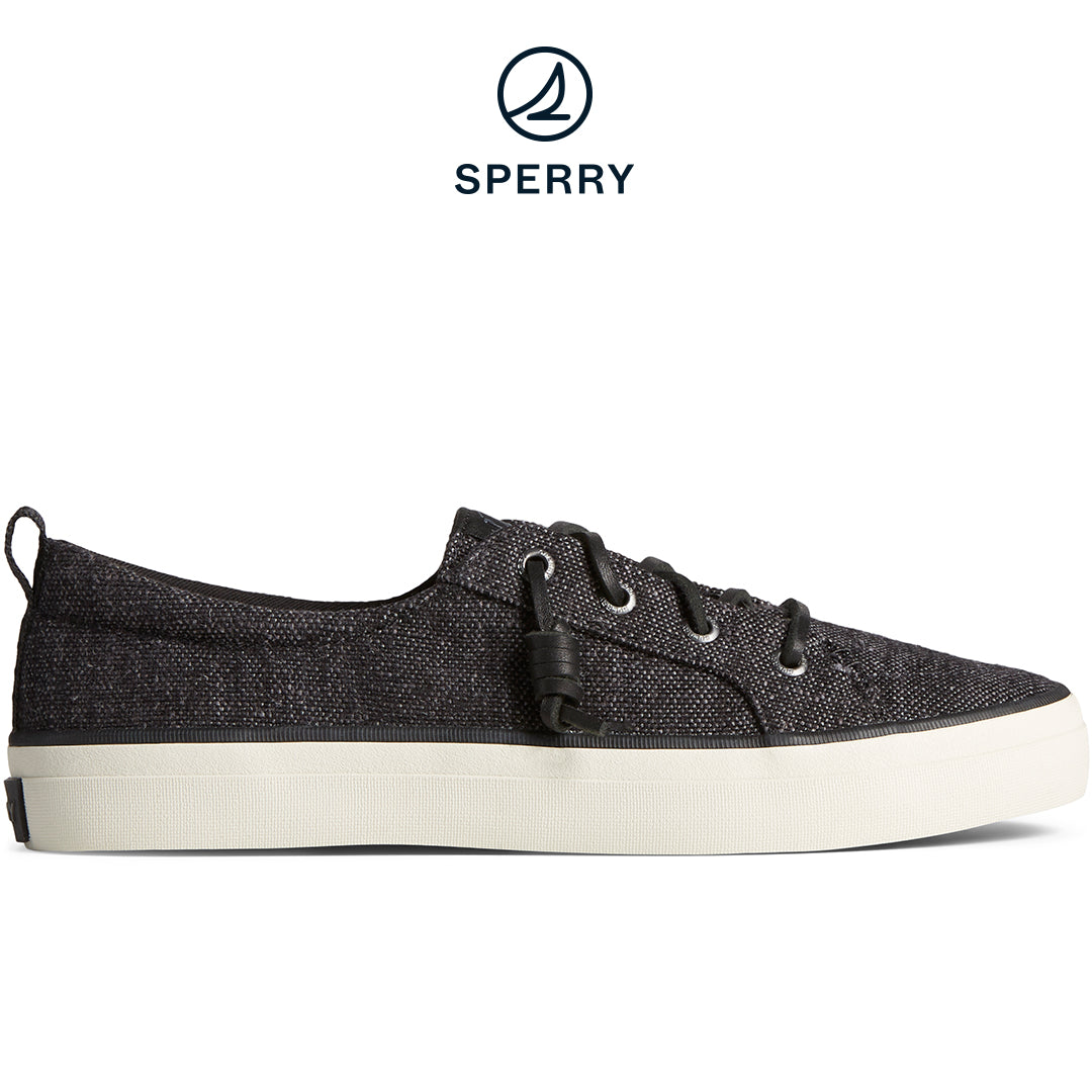 Sperry Women's SeaCycled Crest Vibe Baja Sneaker Black (STS88906)