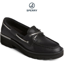 Load image into Gallery viewer, Sperry Women&#39;s Chunky 2-Eye Leather Boat Shoe Black (STS89097)
