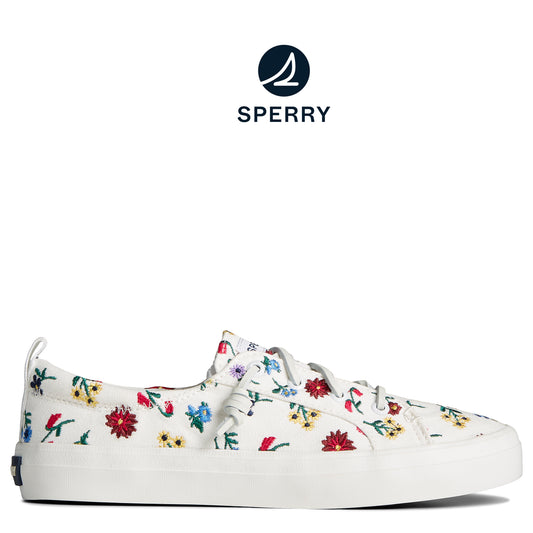 Sperry Women's Crest Vibe Floral Sneaker Brown Primary-Multi (STS89177)