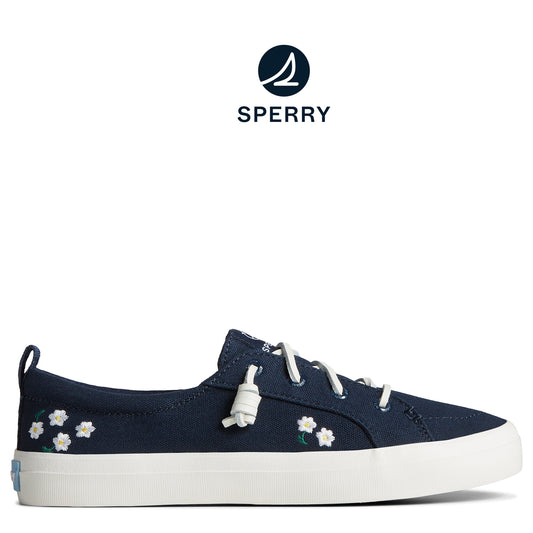 Sperry Women's Crest Vibe Floral Sneaker Navy (STS89178)