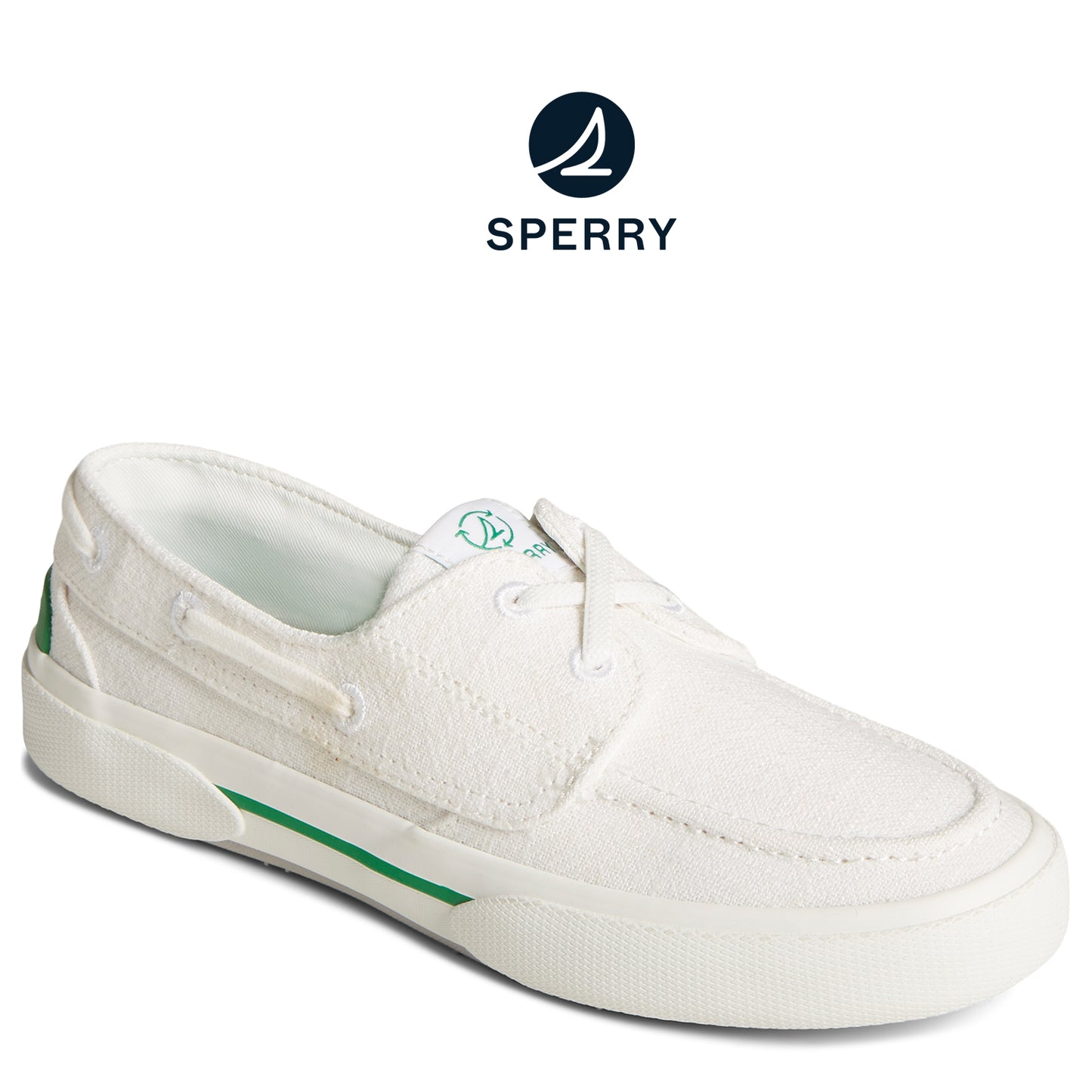 Sperry Women's SeaCycled™ Pier Wave Boat Washed Sneaker White (STS89231)