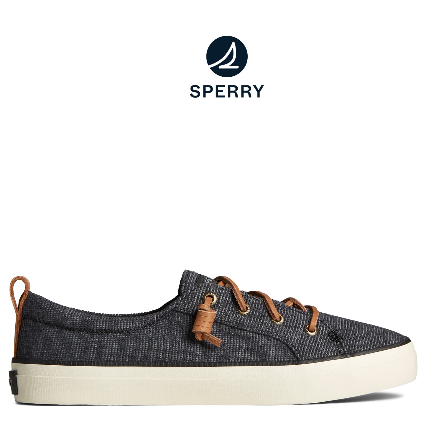 Sperry Women's SeaCycled Crest Vibe Two-Tone Sneaker Black (STS89305)