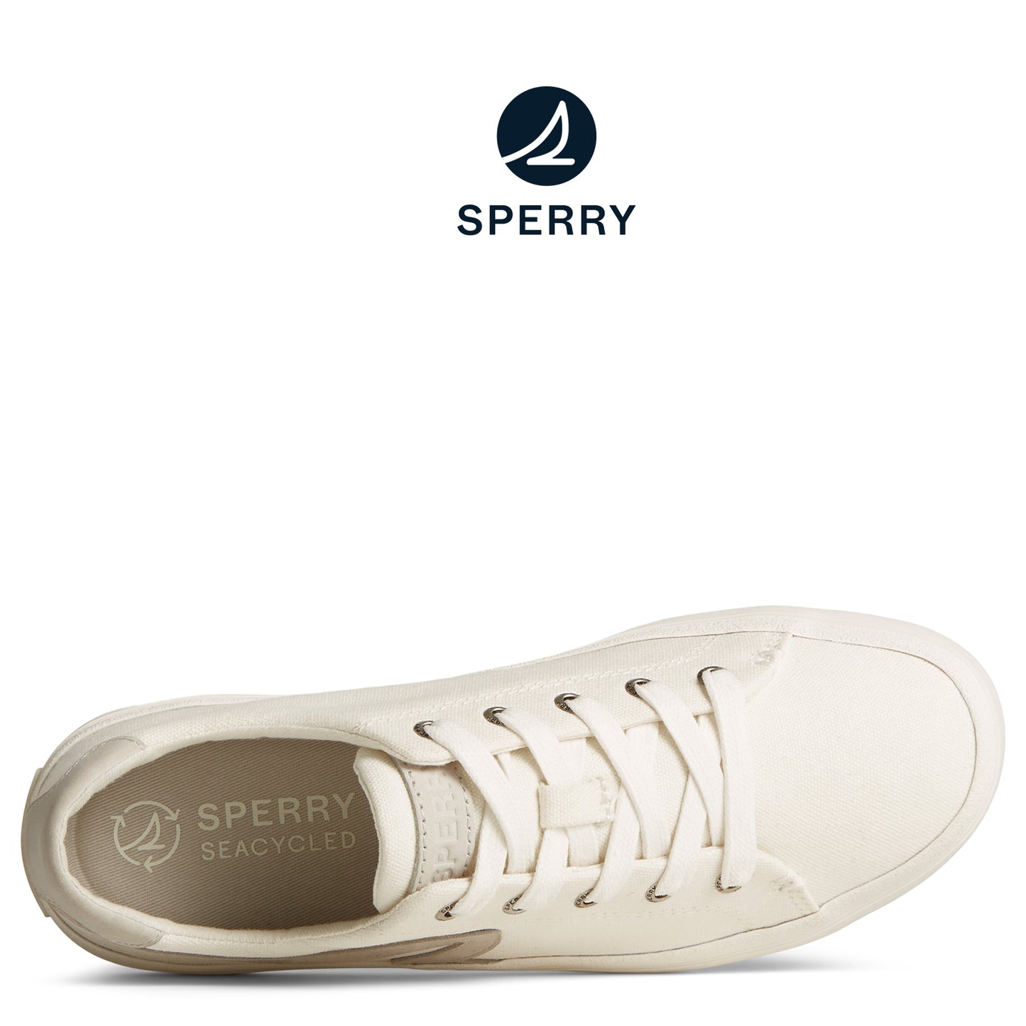 Sperry Women's SeaCycled™ Sandy Canvas Sneaker White (STS89341)