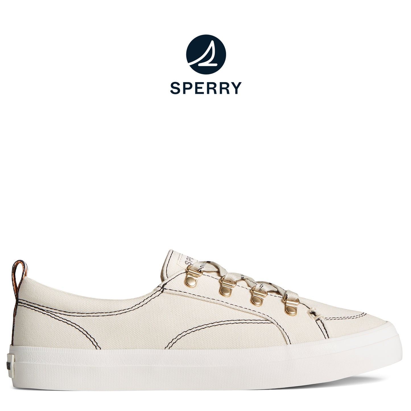 Sperry Women's Crest Vibe Cool Hardware Sneaker White (STS89589)