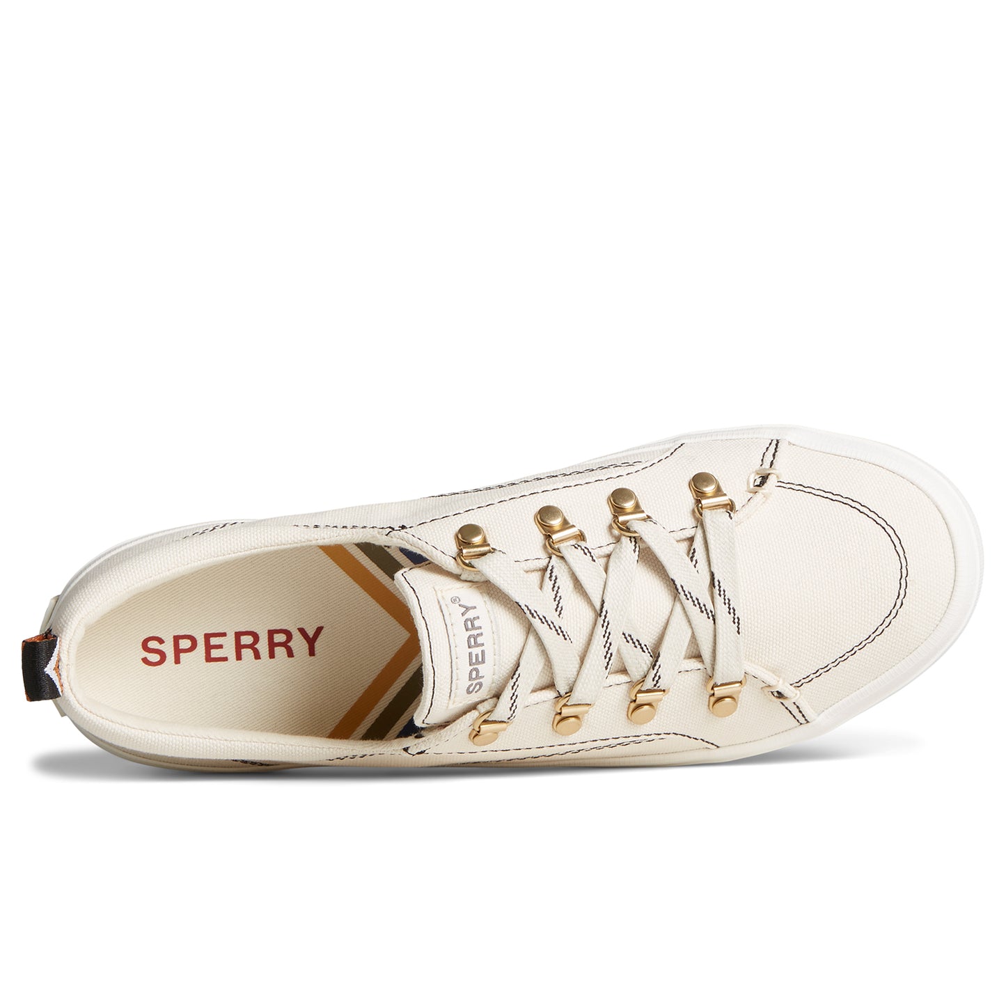 Sperry Women's Crest Vibe Cool Hardware Sneaker White (STS89589)