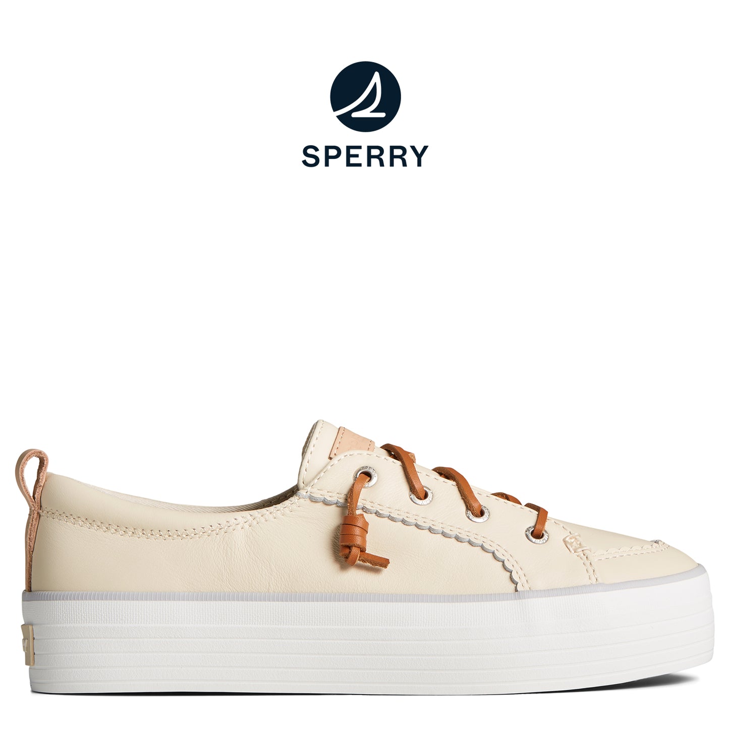 Sperry Women's Crest Vibe Platform Sneaker Bone (STS89602)