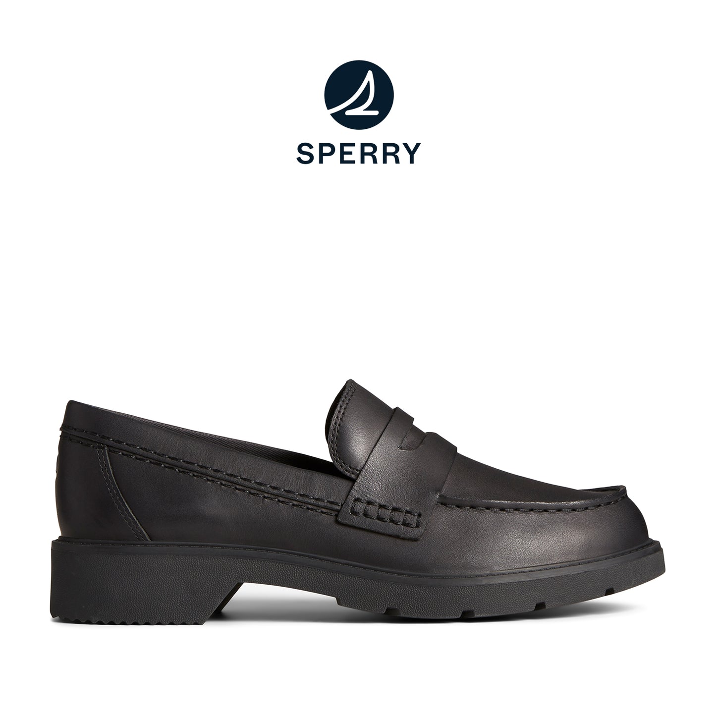 Sperry Women's Wells Penny Boat Shoes Topsider - Black (STS896050)