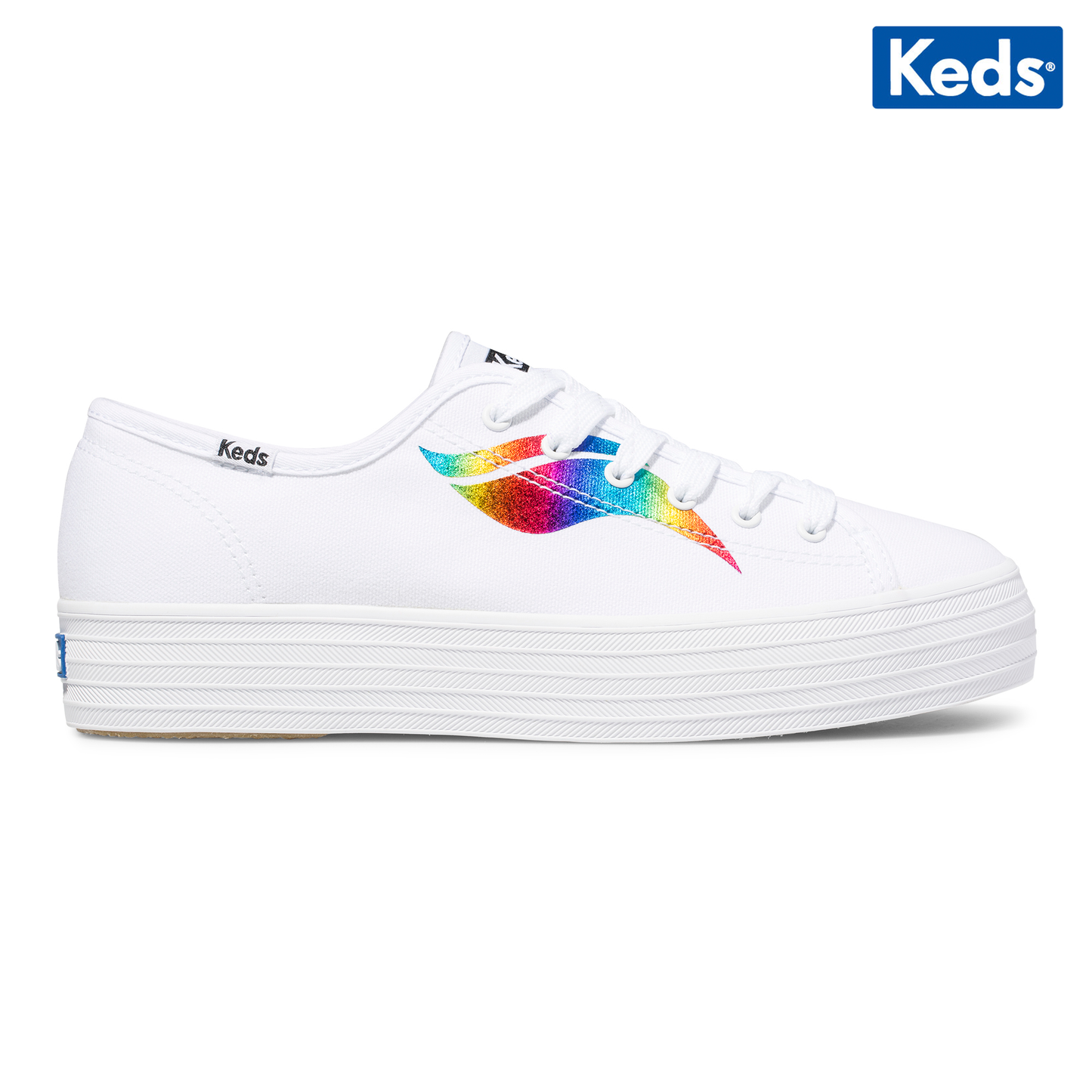 Keds Women's Triple Kick Canvas Rw White Multi