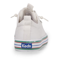 Load image into Gallery viewer, Keds Women&#39;s Kickback Surf Stripe Foxing--Wht-White WF66324
