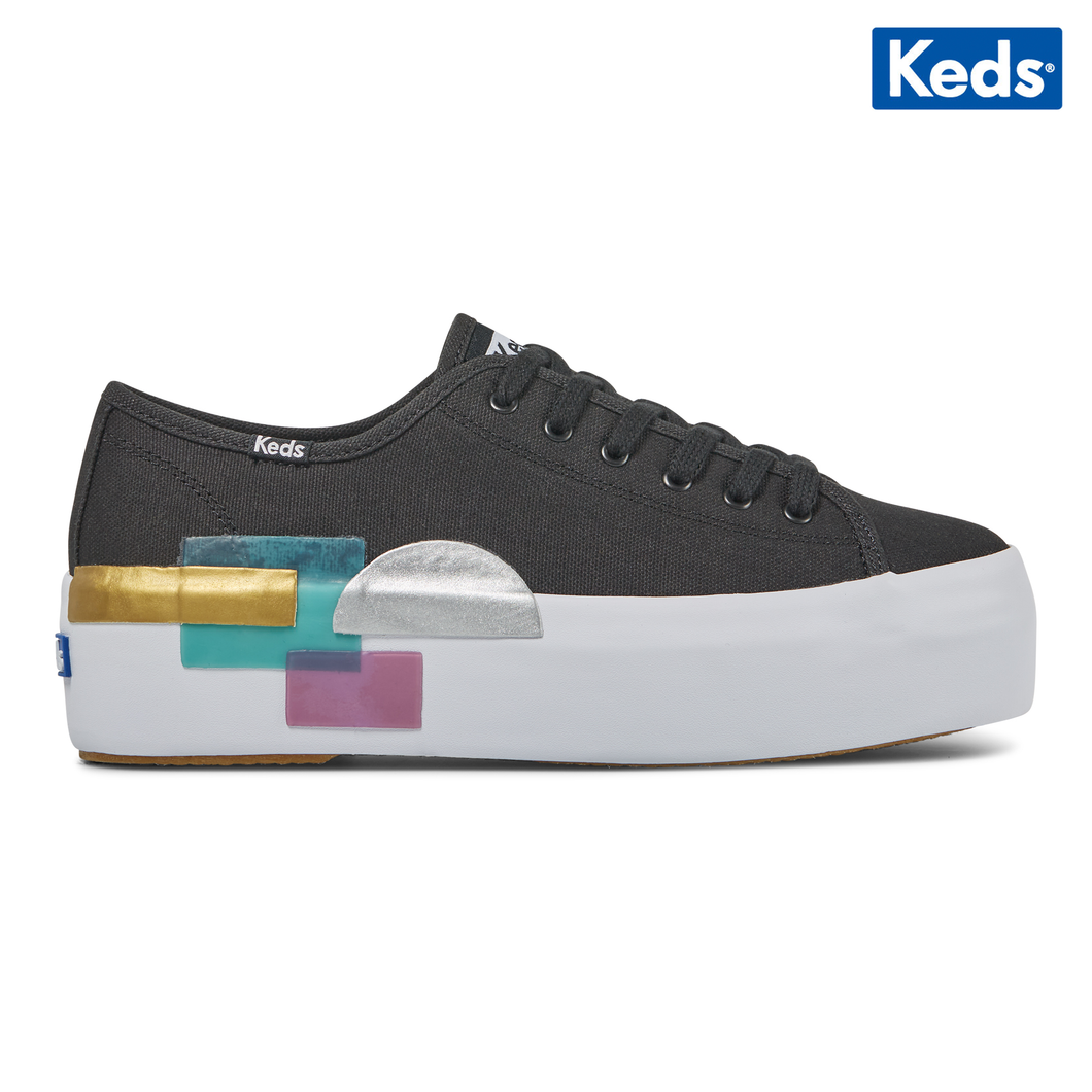 Keds Women'S Triple Up Blocked Rubber Platform Sneaker (Black) WF66383