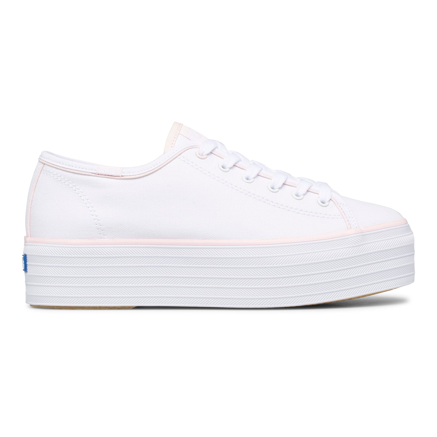 Keds Women's Triple Up Canvas Hits White/Pink (WF66503)