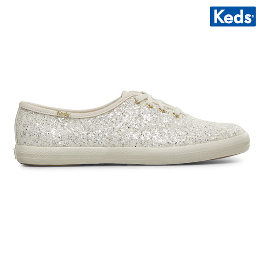 Keds Women's Champion Glitter Celebration Sneaker Cream (WF66848)