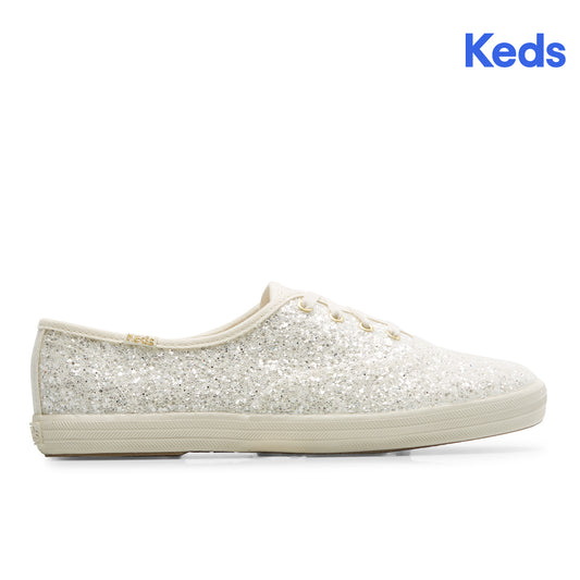 Keds Women's Champion Glitter Celebration Sneaker Cream (WF66848)