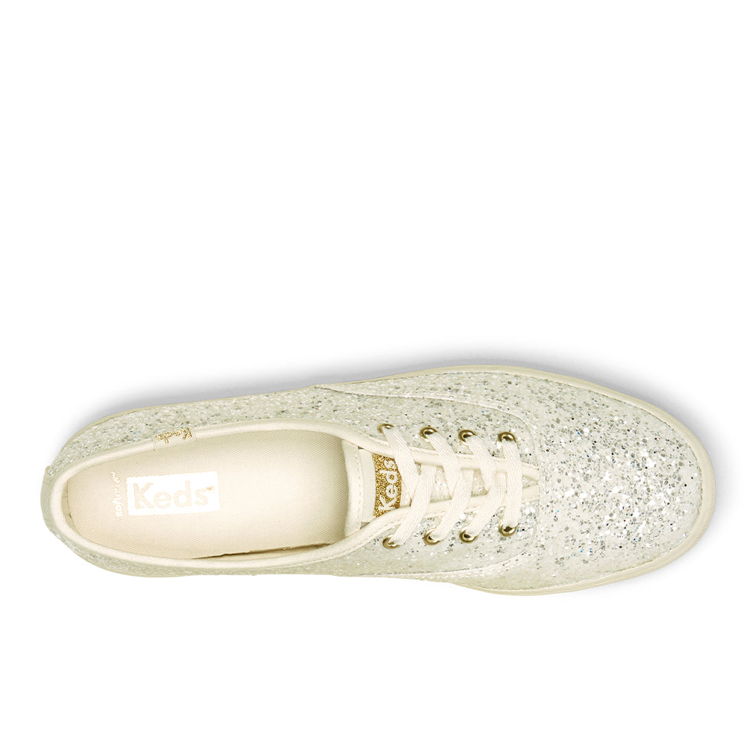 Keds Women's Champion Glitter Celebration Sneaker Cream (WF66848)