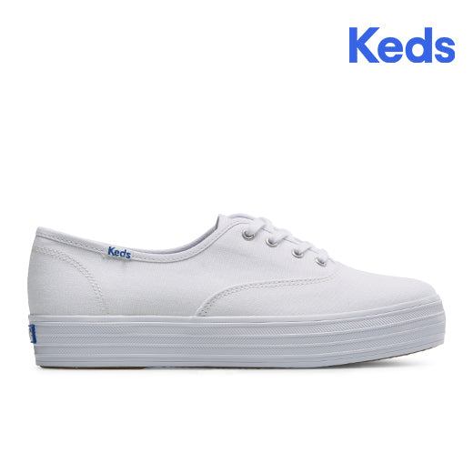 Keds Women's The Platform Canvas Sneaker White (WF67070)