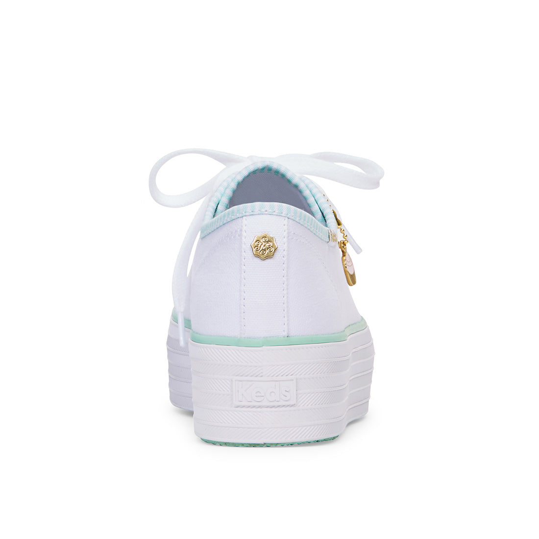 Keds Women's Triple Up MB Piping Sneaker White/Green (WF67695)