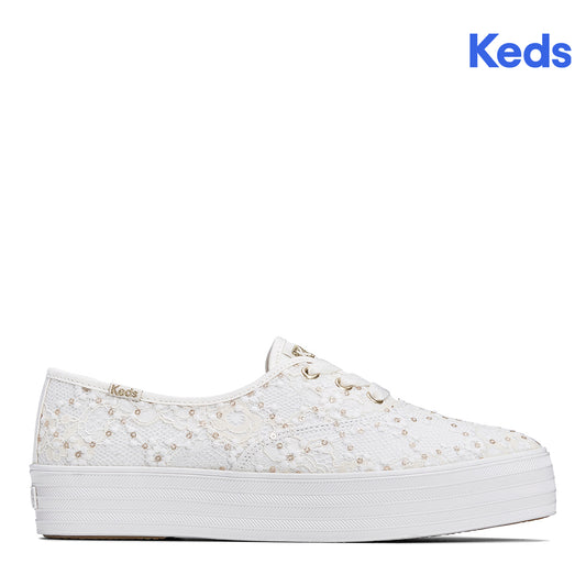 Keds Women's Point Lace Cel Sneaker Cream (WF67728)