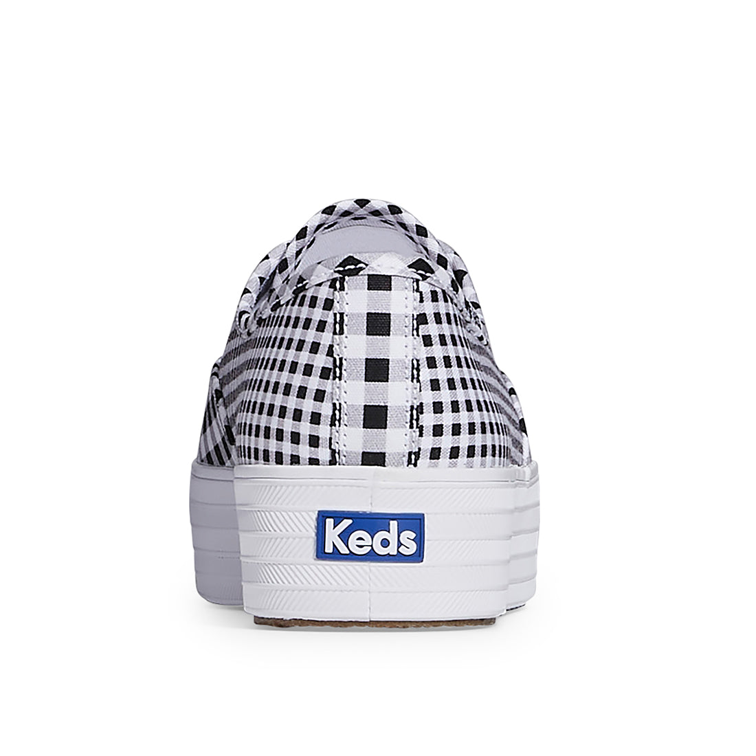 Keds Women's Point Canvas Gingham Sneaker Black/White (WF67732)