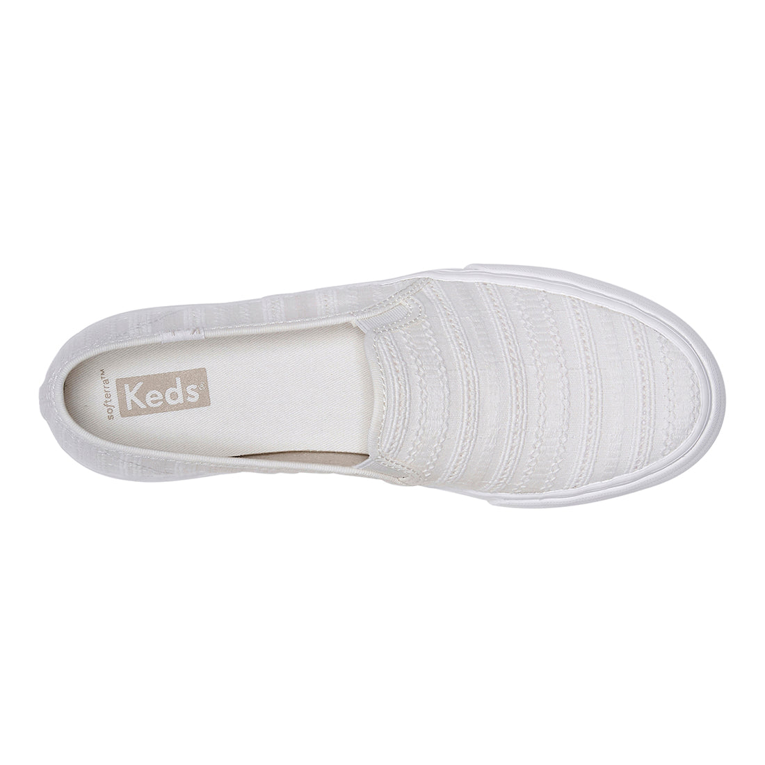 Keds Women's Double Decker Eyelet Sneaker White (WF67749)