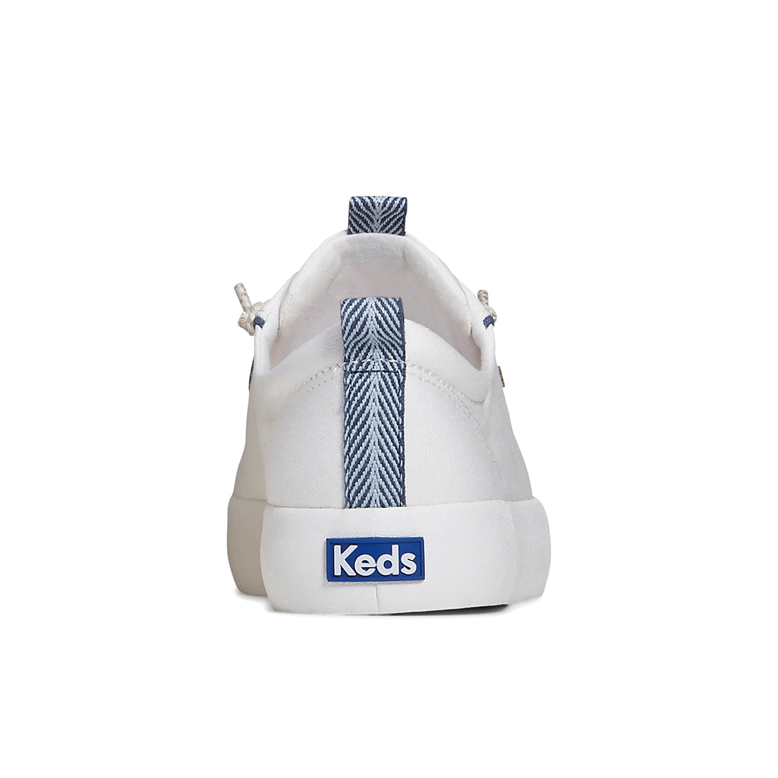 Keds Women's Kickback Canvas Nautical Sneaker White/Navy (WF67784)