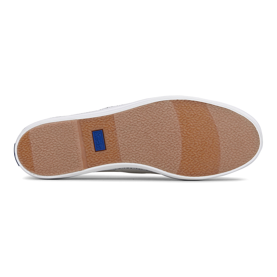 Keds Women's The Platform Canvas Spot Stripe Foxing Sneaker White (WF67826)