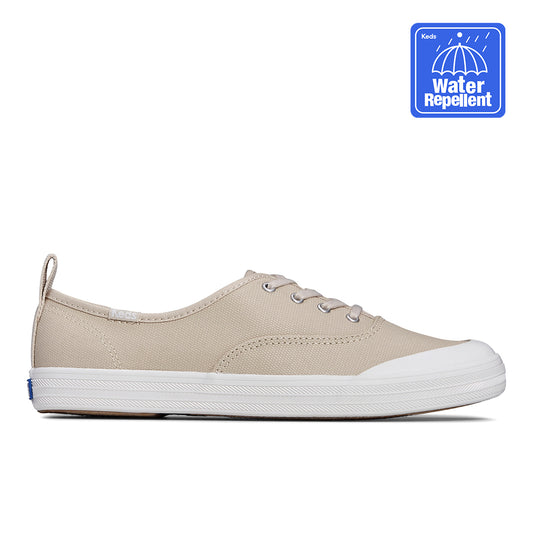 Keds Women's Champion Toe Cap Splash Twill SMU Beige  (WF67985)