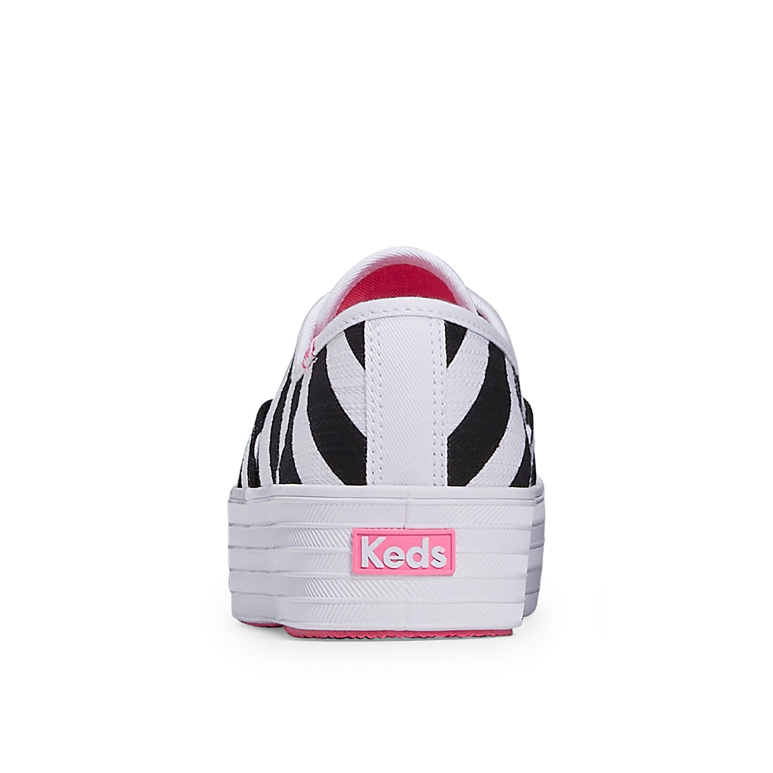 Keds Women's Barbie Point Striped Textured Canvas Sneaker Black/White (WF68063)