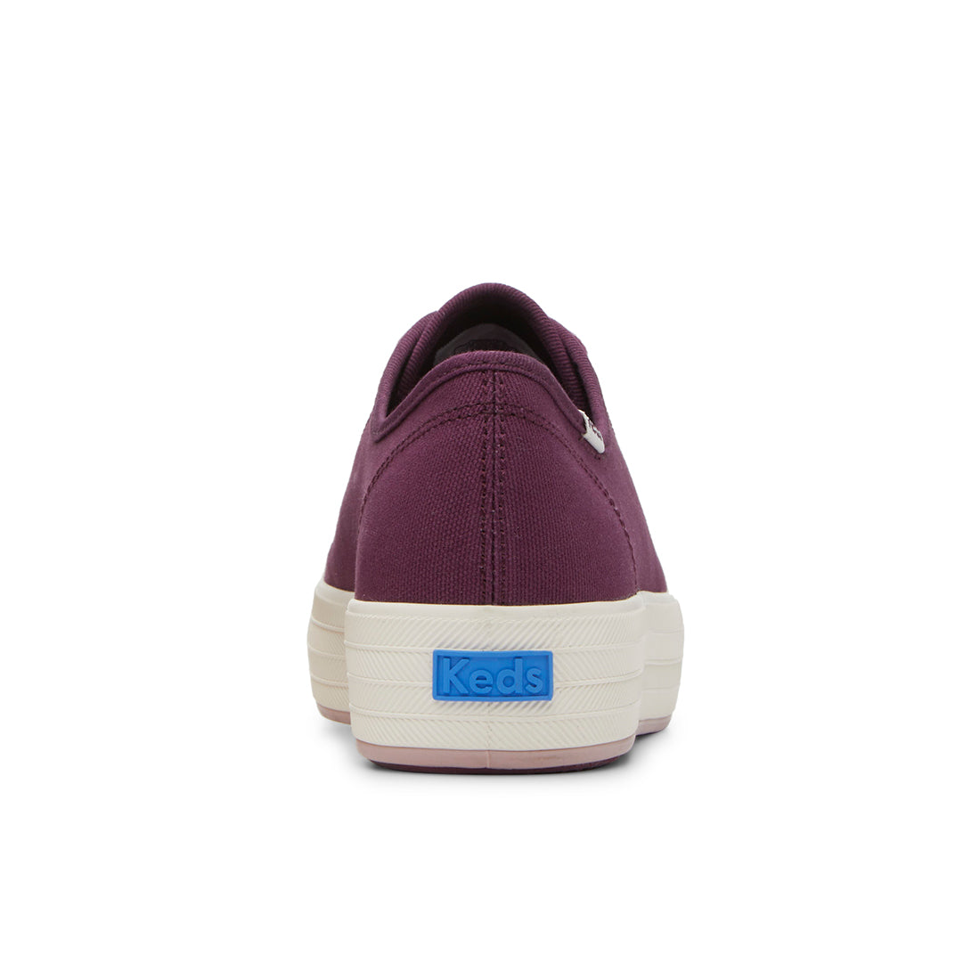Keds Womens' Triple Kick Canvas Bottom Foxing Stripe Burgundy (WF68116)