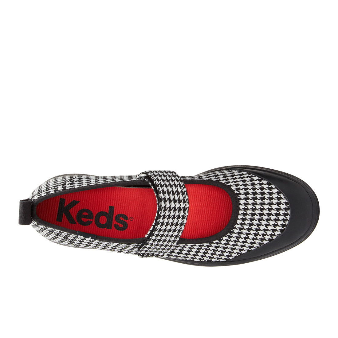 Keds Women's  Keds Mary Jane Canvas Warped Houndstooth Black/White (WF68131)
