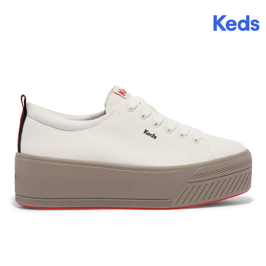 Keds Womens' Skyler Heavy Twill Sneaker White (WF68204)