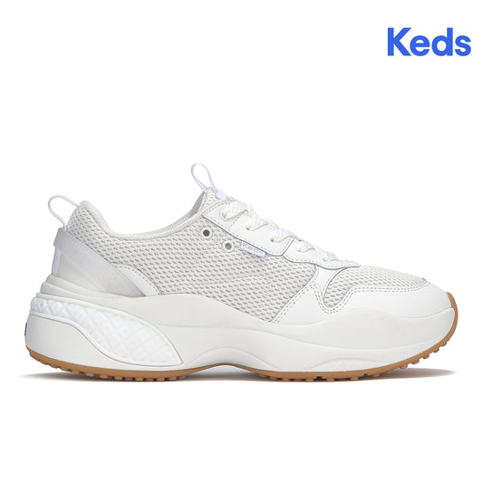 Keds Women's Cross City Trainer Leather/Mesh Sneaker White (WF68266)