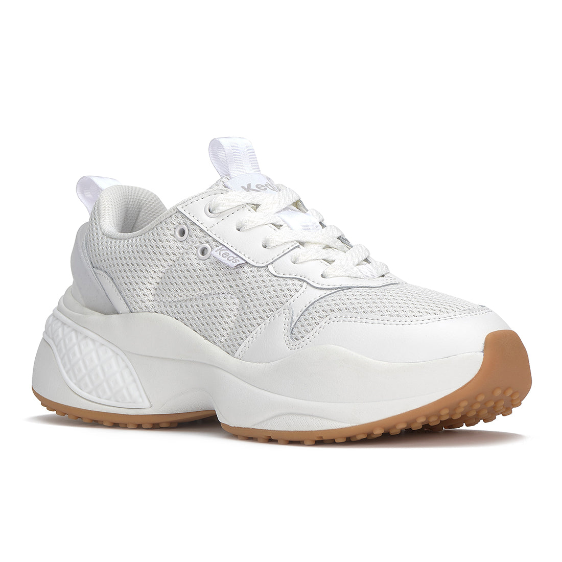 Keds Women's Cross City Trainer Leather/Mesh Sneaker White (WF68266)