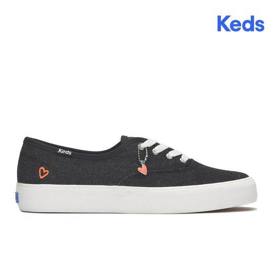 Keds Campion Gender Neutral Washed Denim Sneaker Black (WF68352)