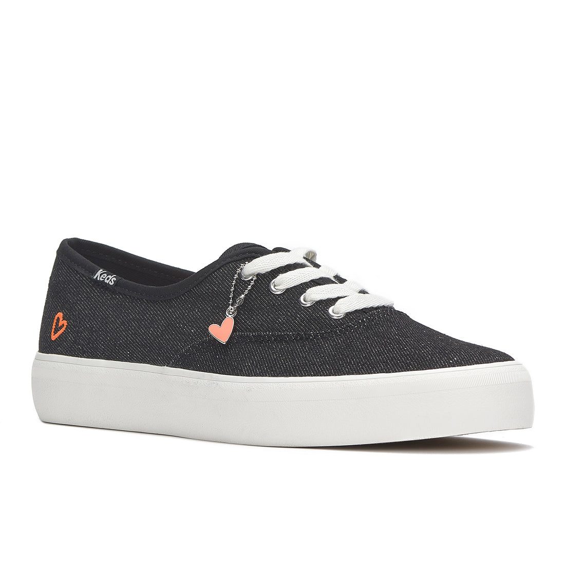 Keds Campion Gender Neutral Washed Denim Sneaker Black (WF68352)