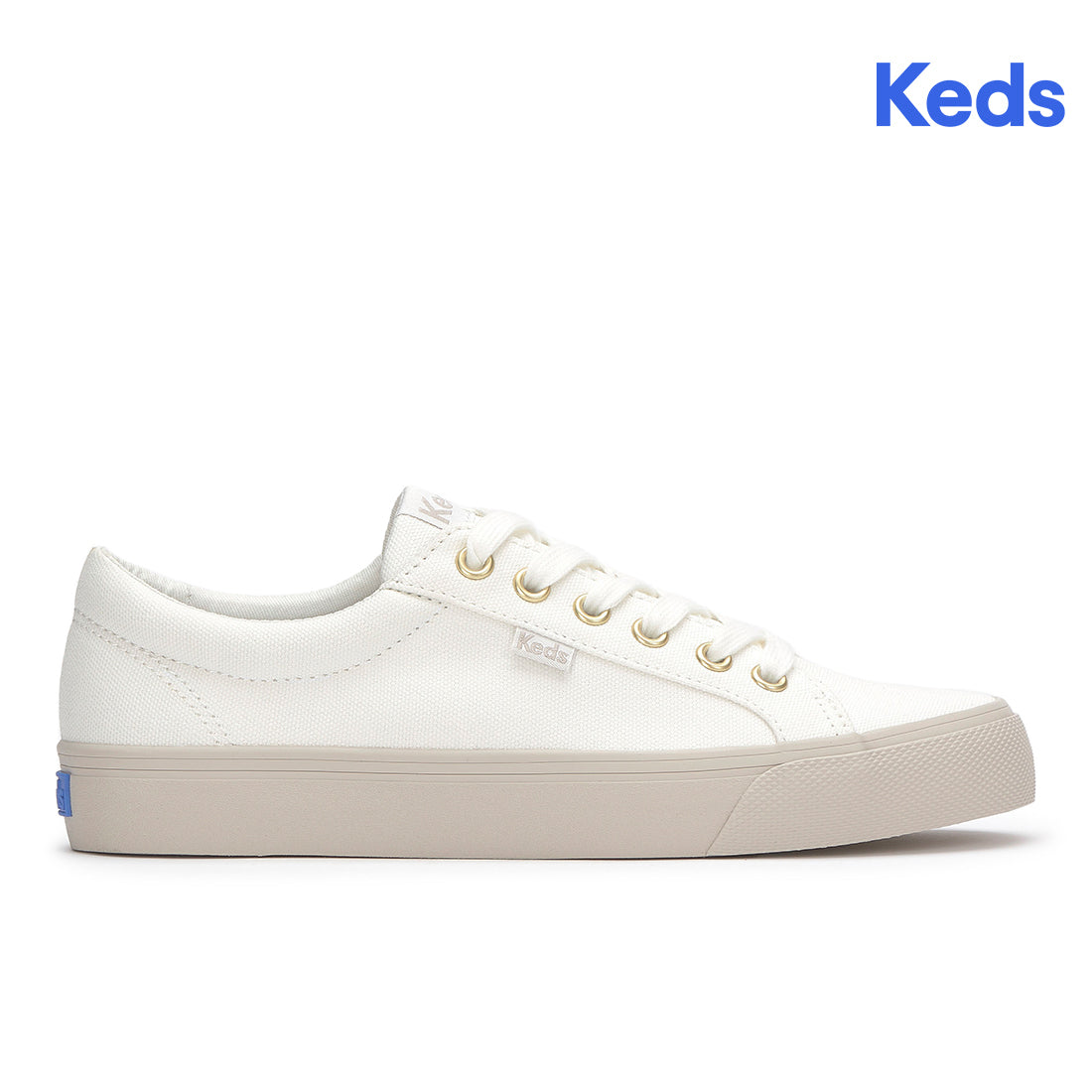 Keds Women's Jump Kick Canvas Tone Off Foxing Sneaker Snow White (WF68396)