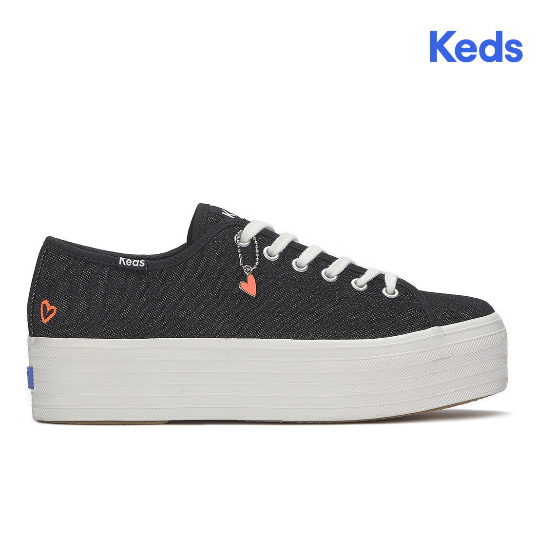 Keds Women's Triple Up Washed Denim Black (WF68437)